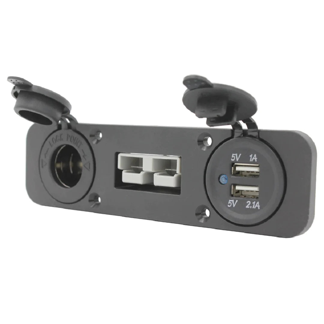 MEAN MOTHER - 50AMP ANDERSON STYLE, 12V CIG SOCKET & DUAL USB PANEL