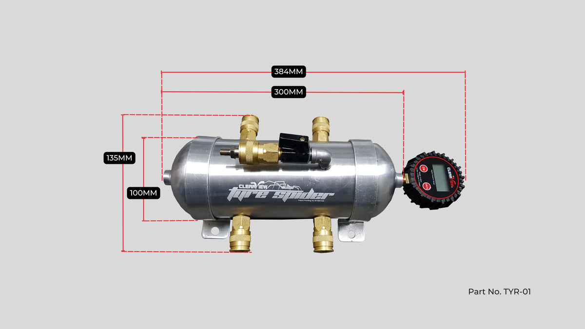Clearview Tyre Spider dimensions and components