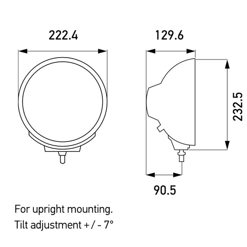 Hella Rallye 4000 LED Spread Beam Driving Light - 9-32V product image 3
