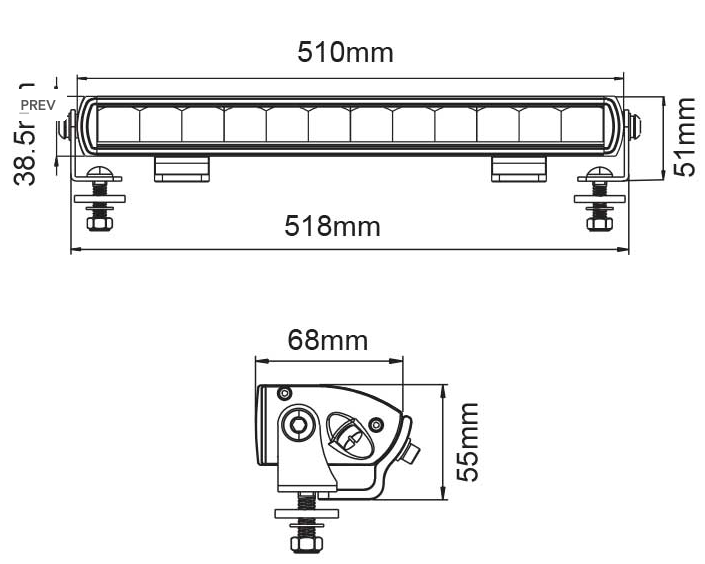 Low Voltage 20" Titan Series LED Slim Light Bar