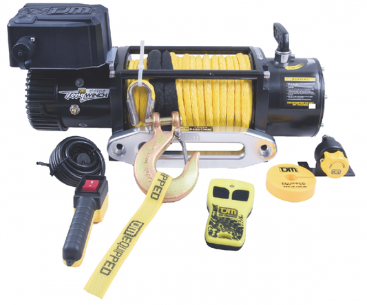 TJM TORQ Electric Winch 9500LB with Yellow Synthetic Rope (Copy)