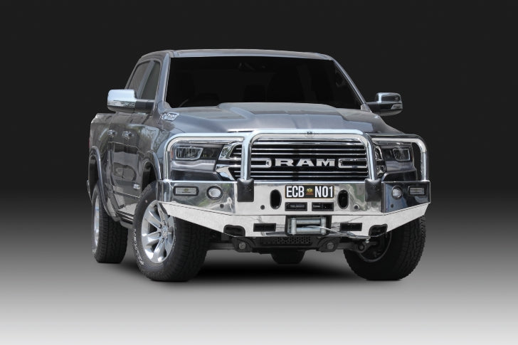 ECB RAM 1500 DT Petrol Winch Bullbar with Bumper Lights (06/19 to )