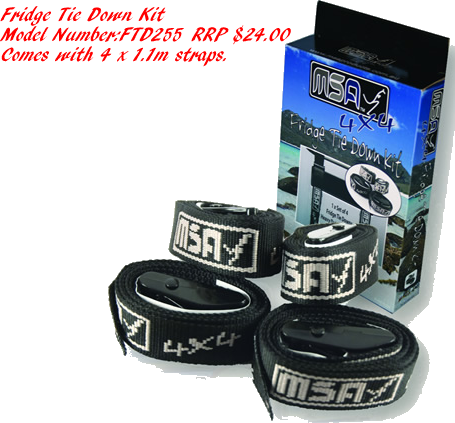MSA Fridge Tie Down Strap Set of 4
