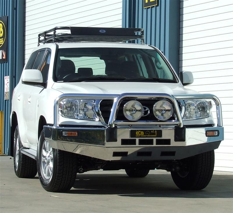 Polished Bull Bar 200 Series Toyota Landcruiser