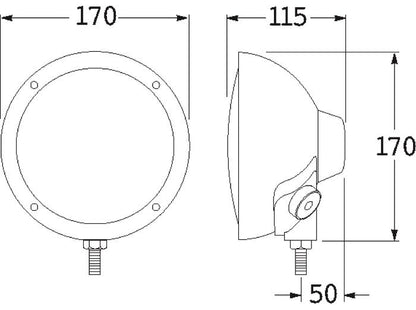 Hella 12V 100W Compact Pencil Beam Driving Headlamp product image 2