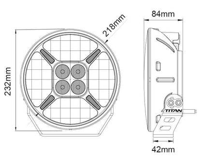 Titan 9" LED Driving Light - 120W Chrome Reflector with Park Function product image 3