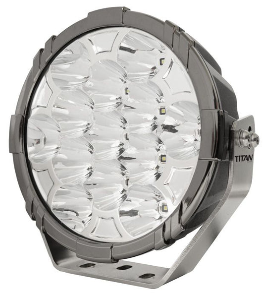 Titan 9" LED Driving Light - 130W Black Chrome Spot Beam product image 1