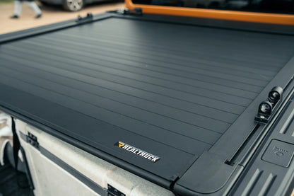 Close-up of Mountain Top electric roll cover on Ford Ranger