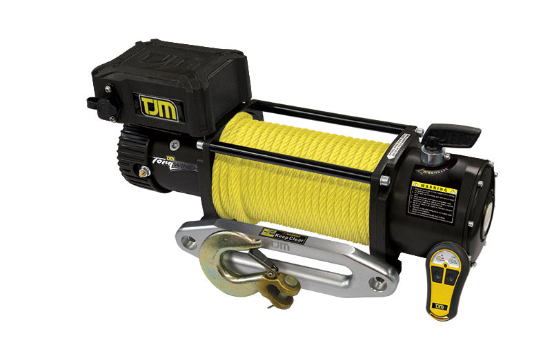 TJM TORQ Electric Winch 12000LB with Yellow Synthetic Rope