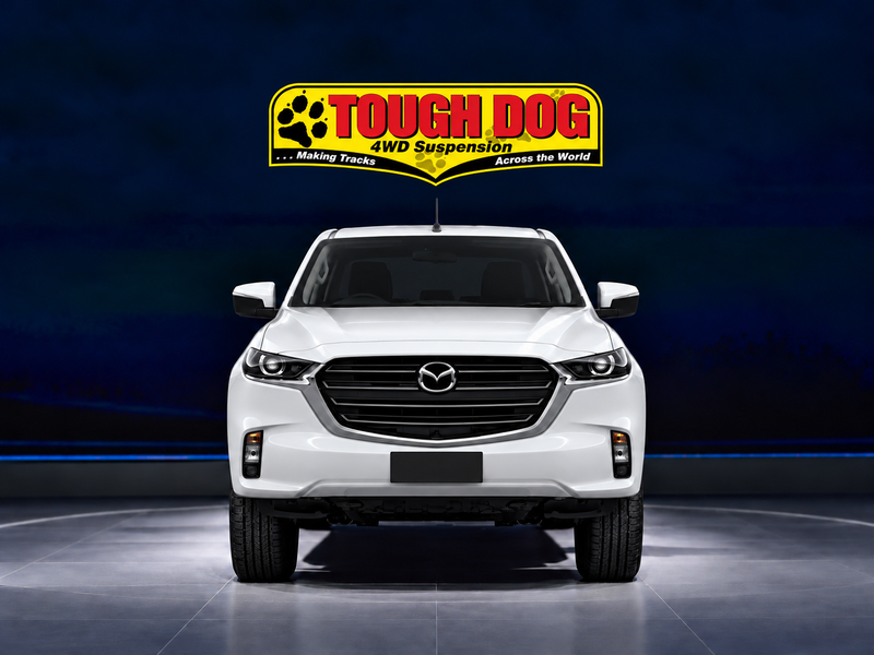 Mazda BT-50 TF front view with Tough Dog logo — illustrative vehicle image