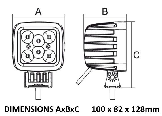Roadvision 30W LED Work Light Flood Beam 10-30V 2700lm IP67 - RWL530F, image 2
