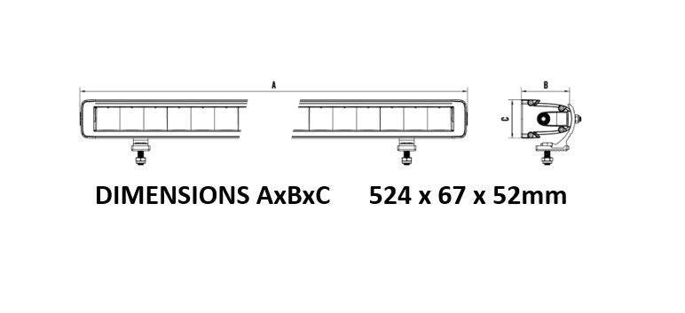 Roadvision 21” LED Light Bar Stealth S52 10-30V 15x10W 127W 9560lm Combo Beam TMT IP69K Intensity - RBL5221SC, image 4