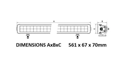 Roadvision 21” LED Light Bar Stealth S70 10-30V 40x3W 176W 11000lm Combo Beam TMT IP69K Dist+Int - RBL7021SC, image 4