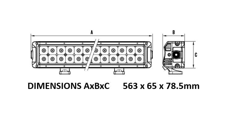 Roadvision 22” LED Light Bar DC2 10-30V 40x3W 120W 10800lm Combo Beam TMT IP67 Dual Row - RBL5220C, image 2