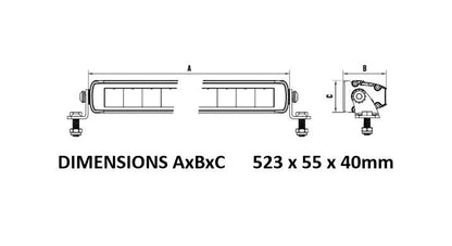Roadvision 21” LED Light Bar Stealth S40 10-30V 21x3W 94W 5975lm Combo Beam TMT IP69K Distance - RBL4021SC, image 2